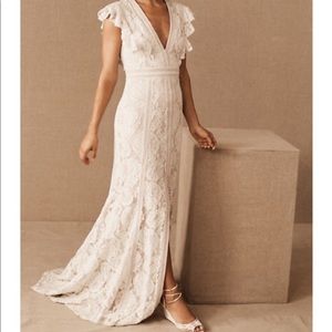Hard to find! Worn Once-Tadashi Shoji BHLDN-Lace Wedding Gown-Size 4-